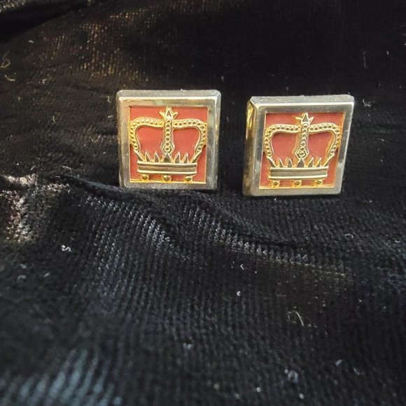 Vintage Hickok Crown Cufflinks - Picture 1 of 5